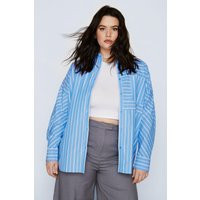 Plus Size Stripe Poplin Relaxed Shirt | Debenhams UK