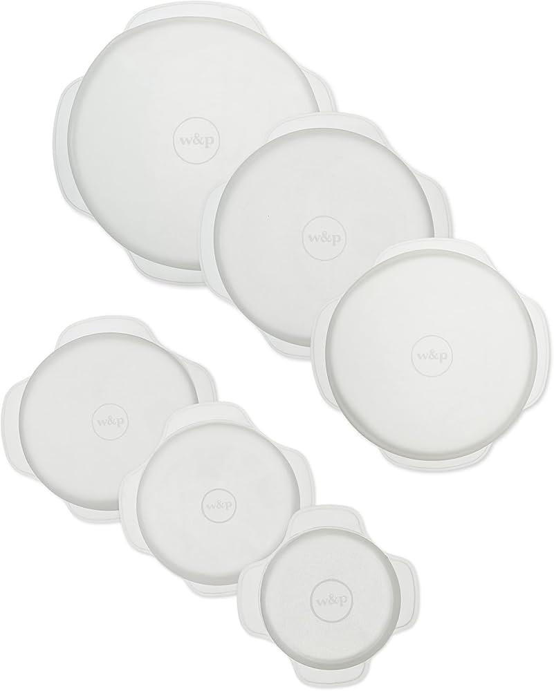 W&P Reusable Silicone Stretch Lid, Set of 6 Circular Lids, Dishwasher Safe, Freezer Safe, LFGB/Pr... | Amazon (US)