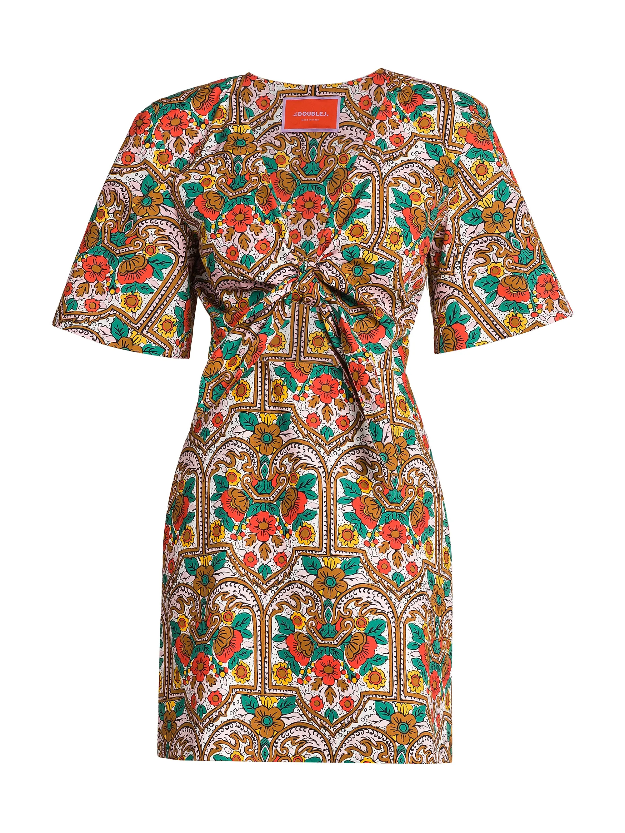 Printed Peek-A-Boo Minidress | Saks Fifth Avenue