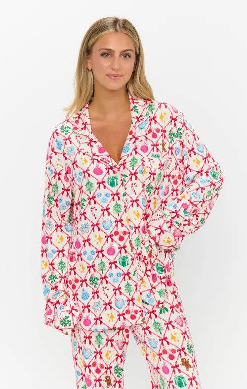 Show Me Your Mumu Classic PJ Set in Winter Wonderland Jersey at Nordstrom, Size Large | Nordstrom