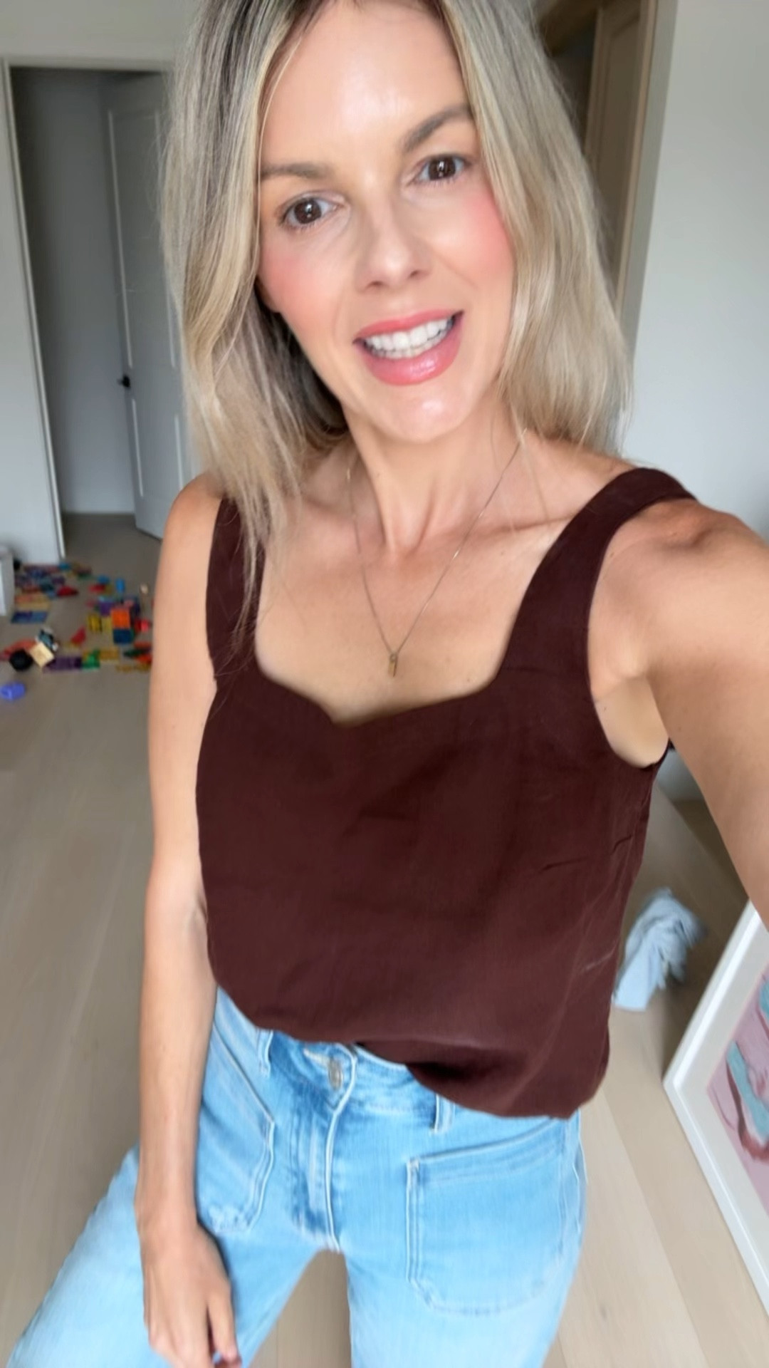 A lot of people are asking about my top in my Instagram stories today so linking it for you guys here. It’s only $20 and I’m wearing a size small which is my normal size. And then in the denim I think you can size down one. I’m wearing a 27 which is my normal size and they fit really well but they’re so stretchy that I feel like I could’ve gone down one size.

Also linking a few things that I’ve bought recently from my house below because people are asking! 

#LTKFindsUnder50 #LTKOver40