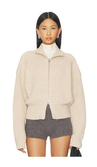 SNDYS Haze Zip Sweater in Beige. - size S | Revolve Clothing (Global)