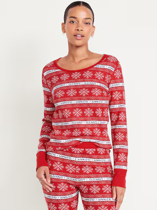 Printed Waffle Pajama Top | Old Navy (US)
