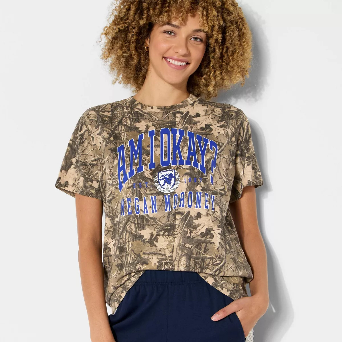 Women's Megan Moroney Short Sleeve Graphic T-Shirt - Camo | Target
