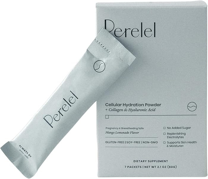 Perelel Hydration Powder, Electrolyte Supplement with Collagen & Hyaluronic Acid, Mango Lemonade ... | Amazon (US)