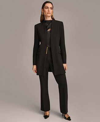 Donna Karan New York Donna Karan Women's Collarless Hardware Blazer - Macy's | Macy's Canada