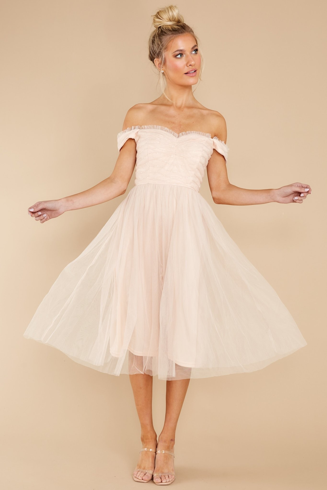 Change The Tune Blush Midi Dress | Red Dress 