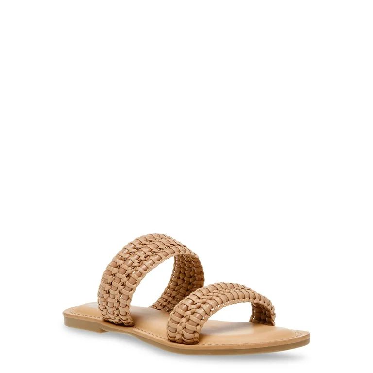 DV Dolce Vita Women's Joolip Braided Two Band Flat Sandal | Walmart (US)