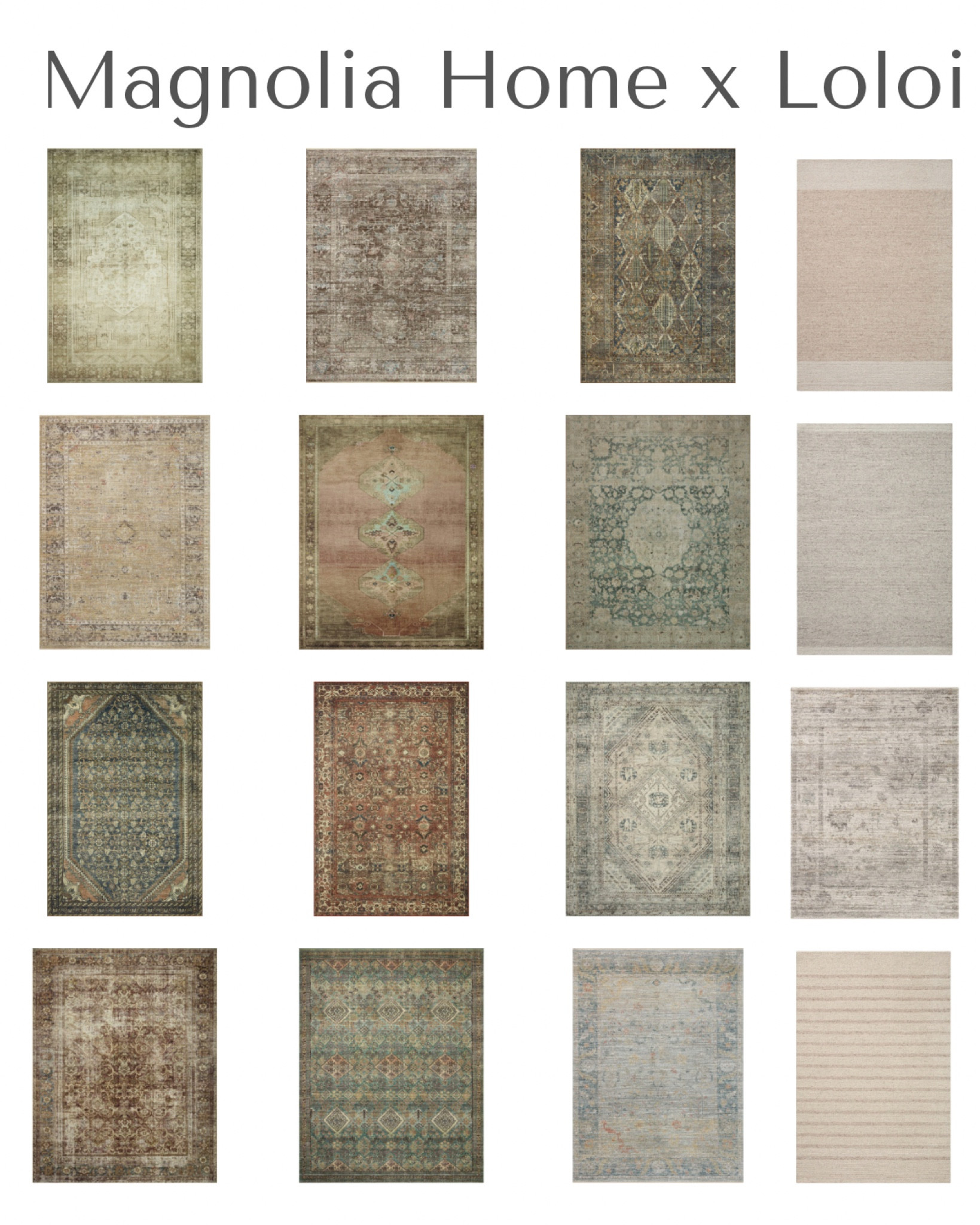 Magnolia Home by Joanna Gaines and Loloi have a new rug line!  I LOVE all of them!!

Home decor 
Living Room Decor 
Neural home
Bedroom decor 
Vintage rugs

#LTKsalealert #LTKFind #LTKhome