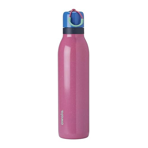 Owala FreeSip Twist Insulated Stainless Steel Water Bottle with Straw for Sports and Travel, BPA-Free, 24-oz, Bubble Gum | Amazon (US)