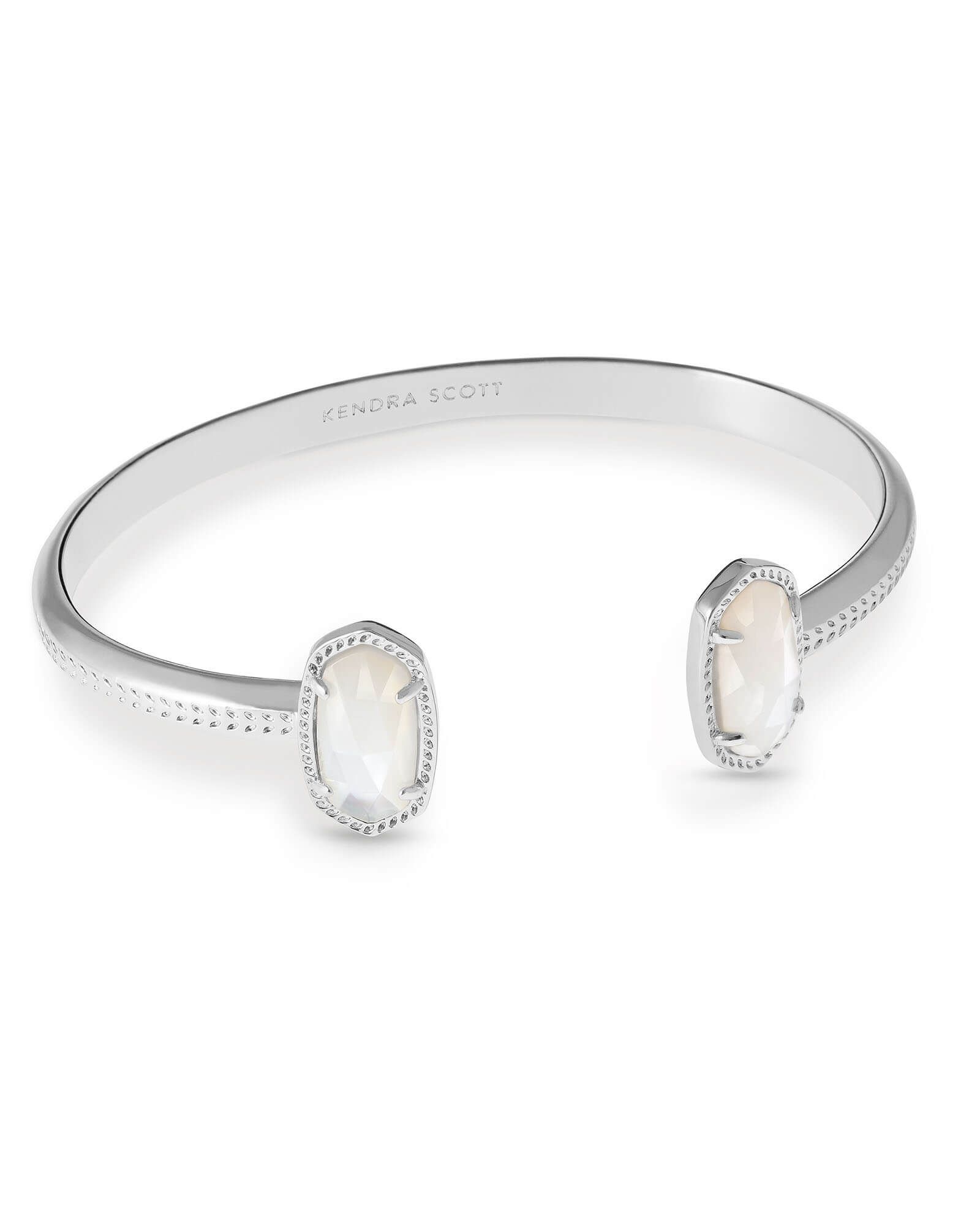 Elton Silver Cuff Bracelet in Ivory Mother Of Pearl | Kendra Scott | Kendra Scott
