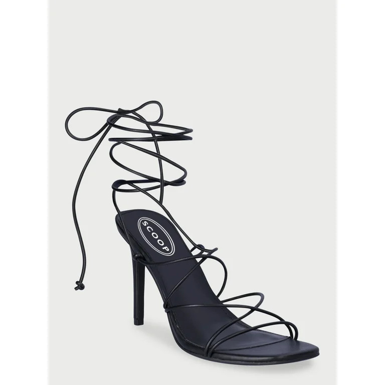 Scoop Women’s Lace Up Stiletto Heel Sandals | Walmart (US)