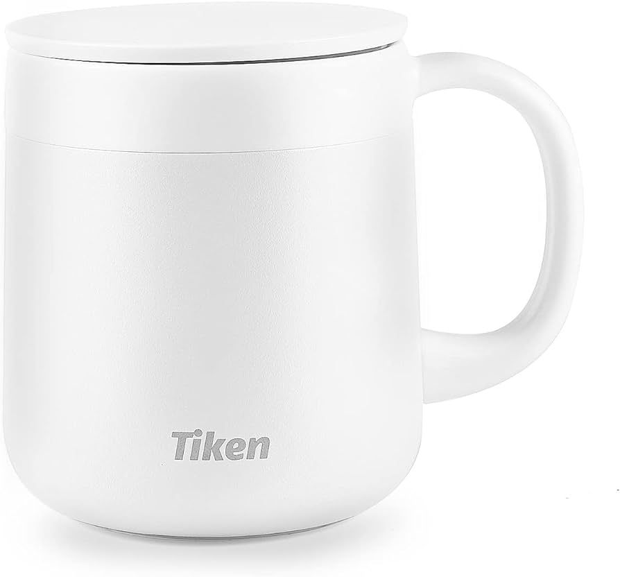 Tiken 11 Oz Insulated Coffee Mug With Lid, Stainless Steel Thermal Coffee Mugs, 340ML Travel Tumb... | Amazon (US)