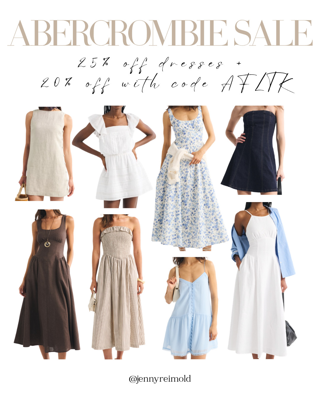 Get 25% off dresses and an extra 20% off with code AFLTK at Abercrombie! So many gorgeous spring and summer dresses 

 #LTKSaleAlert