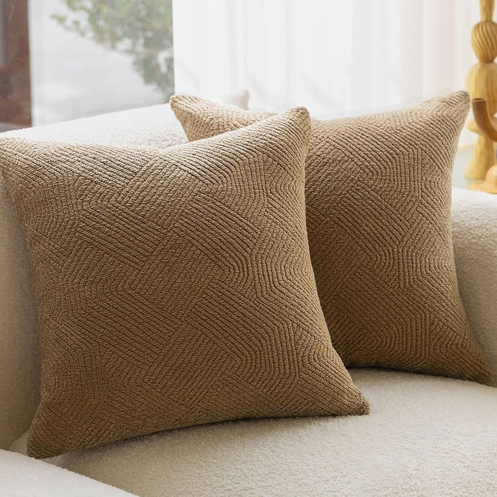 DOMVITUS 18x18 Pillow Cover Boucle Pillow Covers Set of 2 Decorative Pillows for Couch Luxury Neu... | Amazon (US)