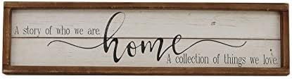 Parisloft A Story of Who We are Home Wood Framed Wall Decor Sign,Farmhouse Plaque,23.6 x 1.2 x 6 ... | Amazon (US)