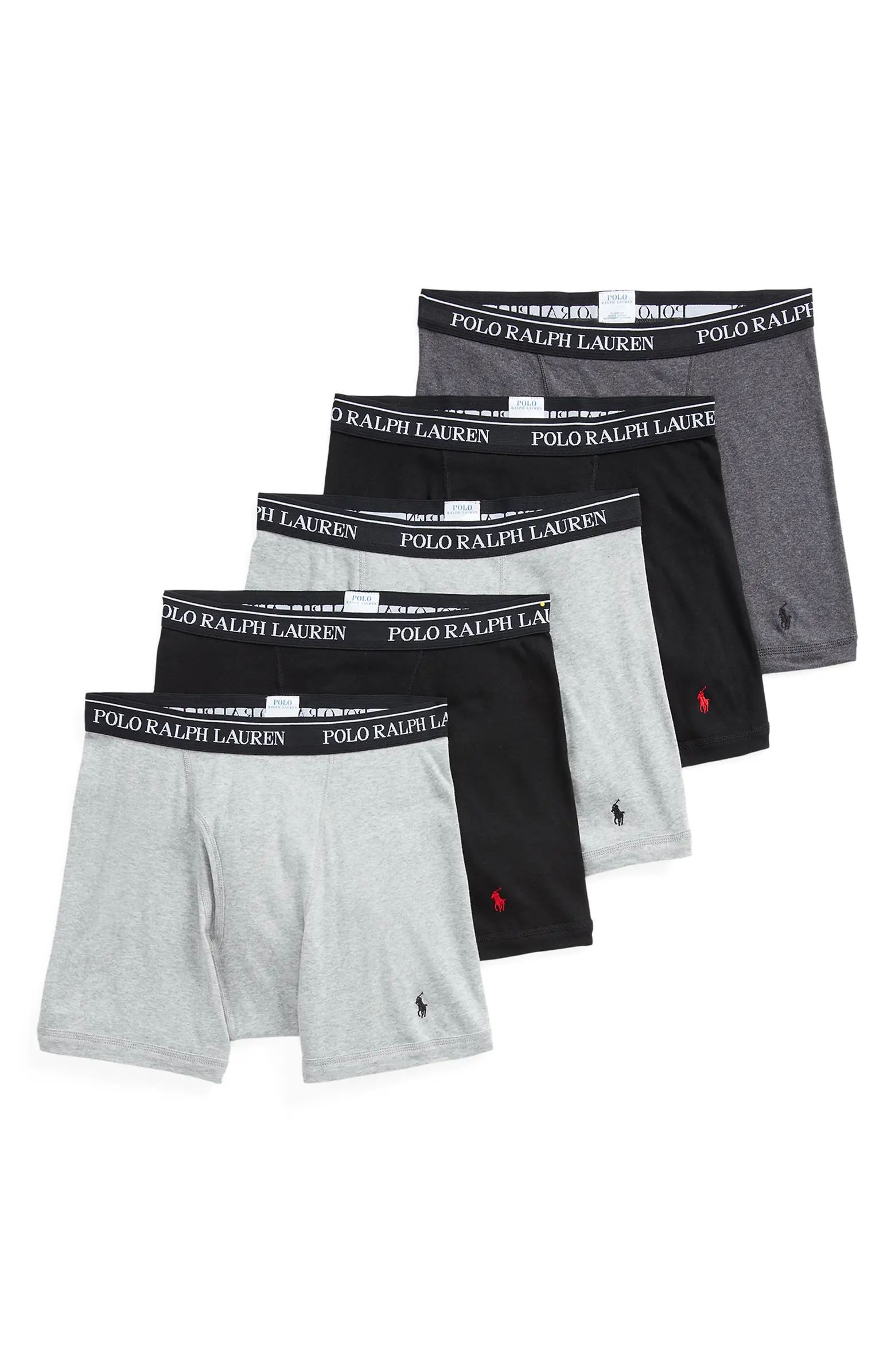 Assorted 5-Pack Cotton Boxer Briefs | Nordstrom