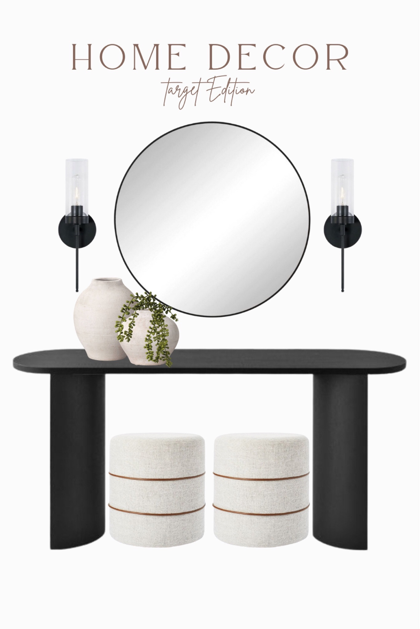 Cozy Entry Way - Target Edition

Target finds
Entryway furniture
Entry home decor
Modern contemporary design
Round mirror
