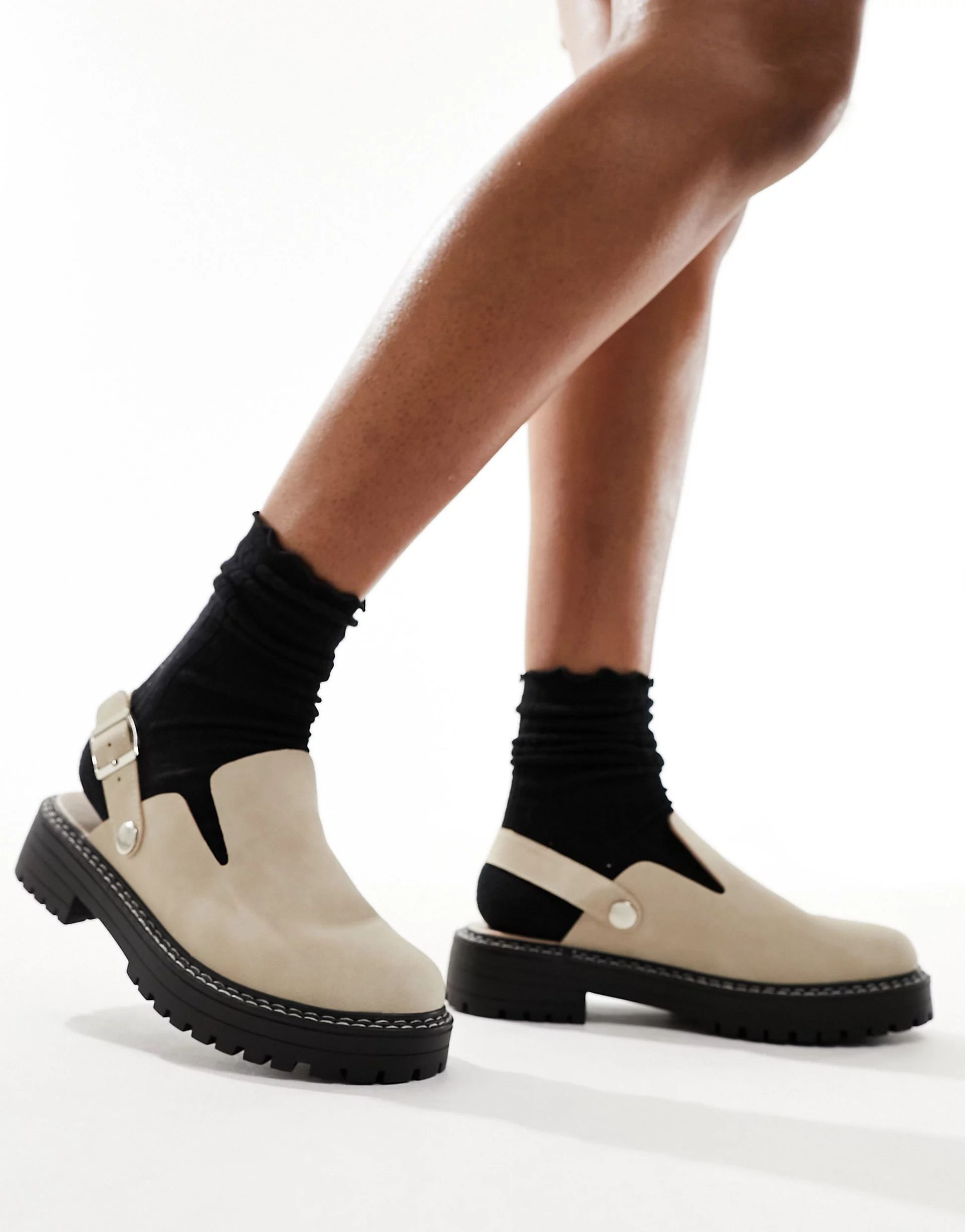 Truffle Collection sling back clogs in taupe | ASOS | ASOS (Global)
