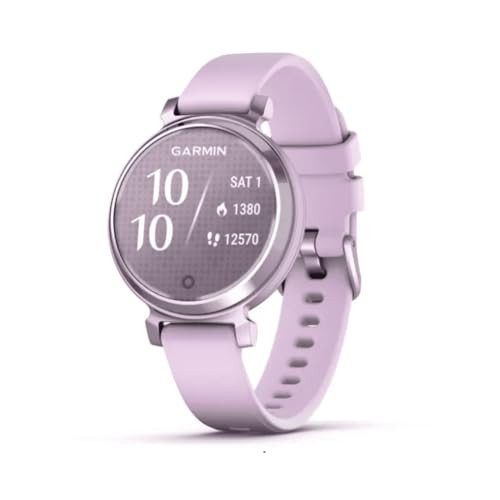 Garmin Lily 2, Small and Stylish Smartwatch, Hidden Display, Patterned Lens, Up to 5 Days Battery Life, Lilac | Amazon (US)