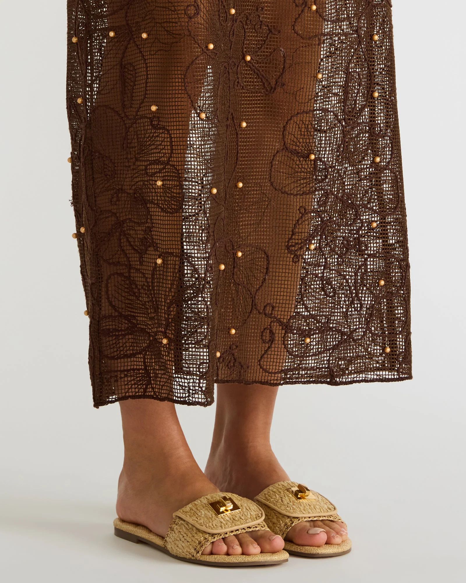 MORELAND Natural Raffia Slide Women's Sandal | Steve Madden (US)