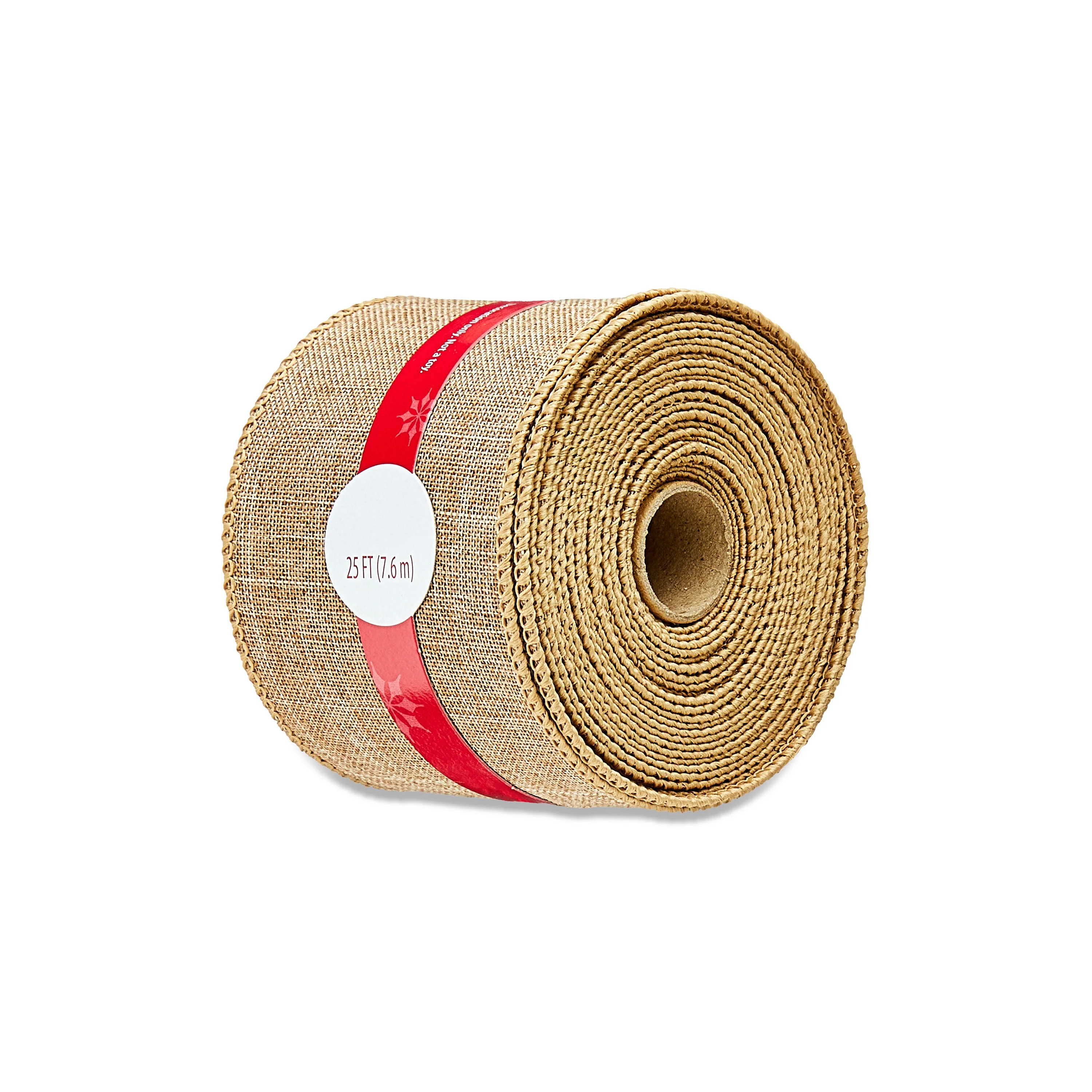 Natural Linen Polyester Ribbon, 25 ft, by Holiday Time | Walmart (US)