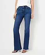 Mid Rise Boot Cut Jeans in Classic Mid Wash | Ann Taylor (US)