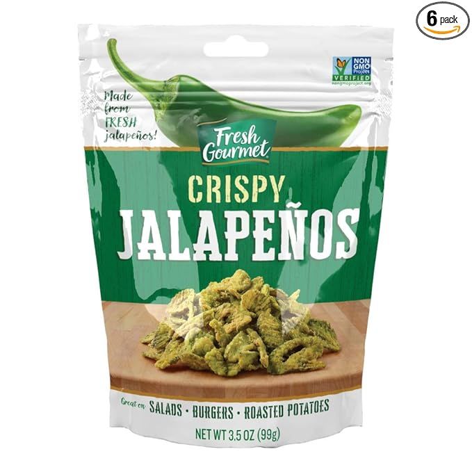 Fresh Gourmet Crispy Jalapenos, Lightly Salted, 3.5 Ounce (Pack of 6) | Amazon (US)