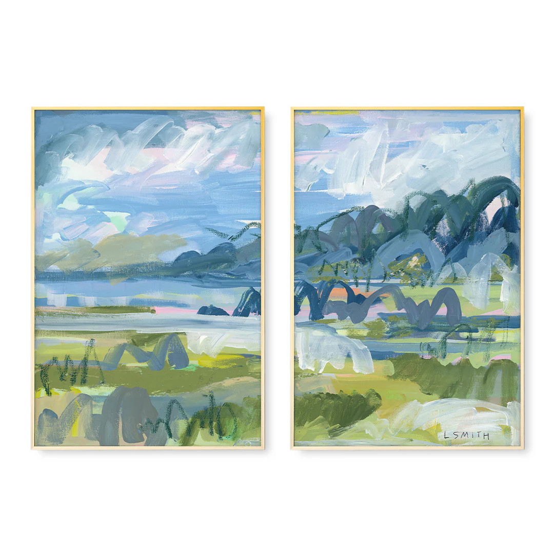 Fall of Summer Pair Lauren Smith | Fine Abstract Art Prints | Urban Garden Prints