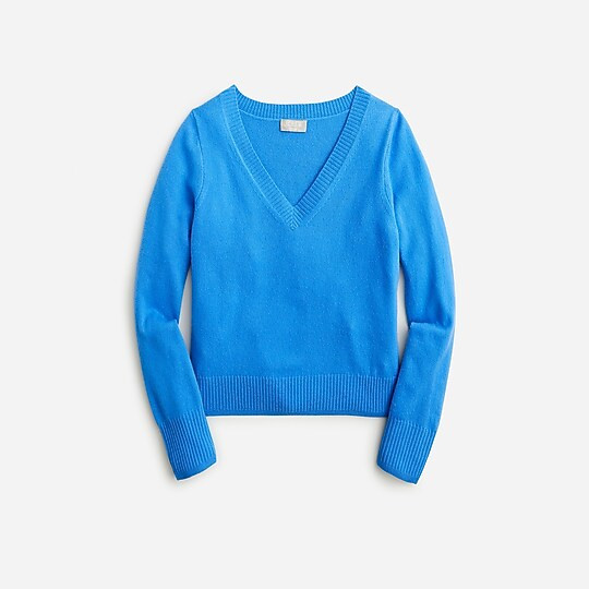 Cashmere cropped V-neck sweater | J. Crew US