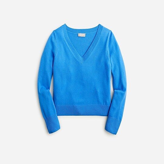 Cashmere cropped V-neck sweater | J.Crew US