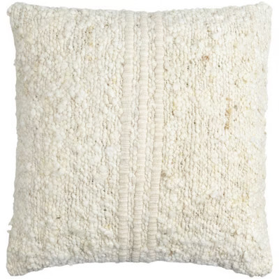 Livabliss Neutral 18"H x 18"W Square Pillow Cover No Insert Modern Cream Throw Pillow | Target