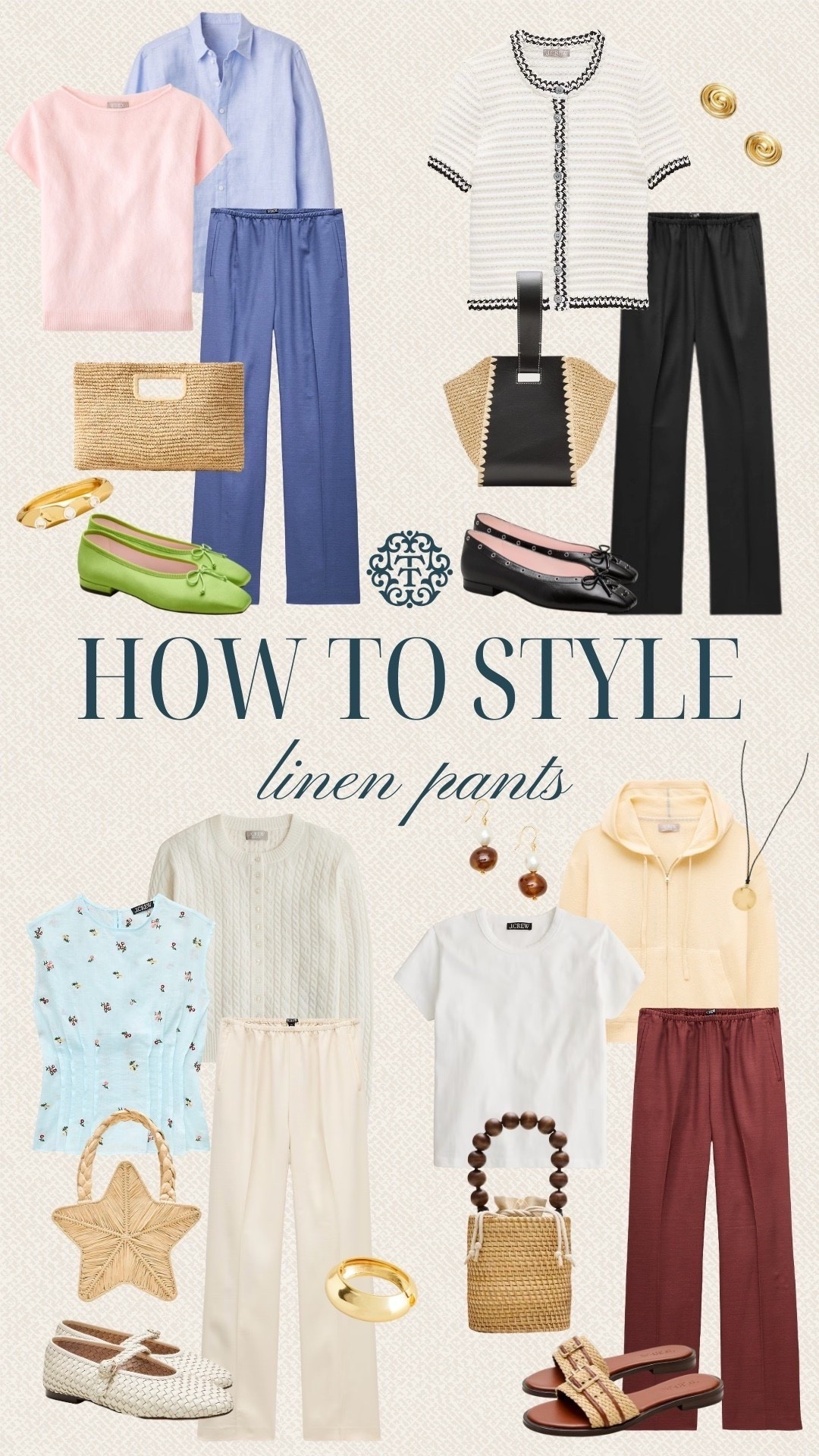 The J.Crew linen Cosmo pants are one of those pieces that make getting dressed so easy this time of year. Lightweight, breathable, and just polished enough to feel put together, they’re perfect from spring into summer. We love wearing them with a simple tee or crisp button down with sandals for daytime, then switching to a pretty blouse and flats for dinner later on.

#LTKootd #LTKgrwm #LTKdayinmylife