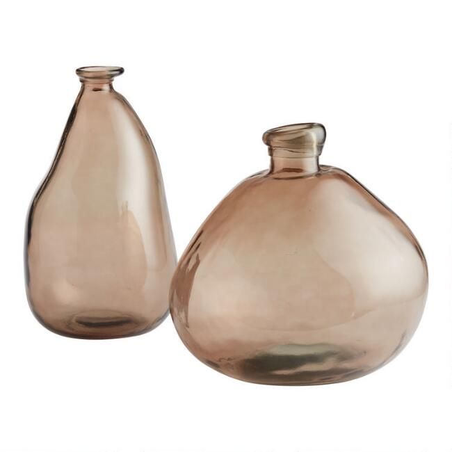 Barcelona Brown Recycled Glass Vase | World Market