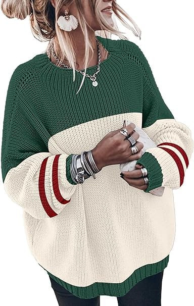 Womens Oversized Sweaters Loose Solid Casual Long Sleeve Mock Neck Knitted Jumper Tops | Amazon (US)