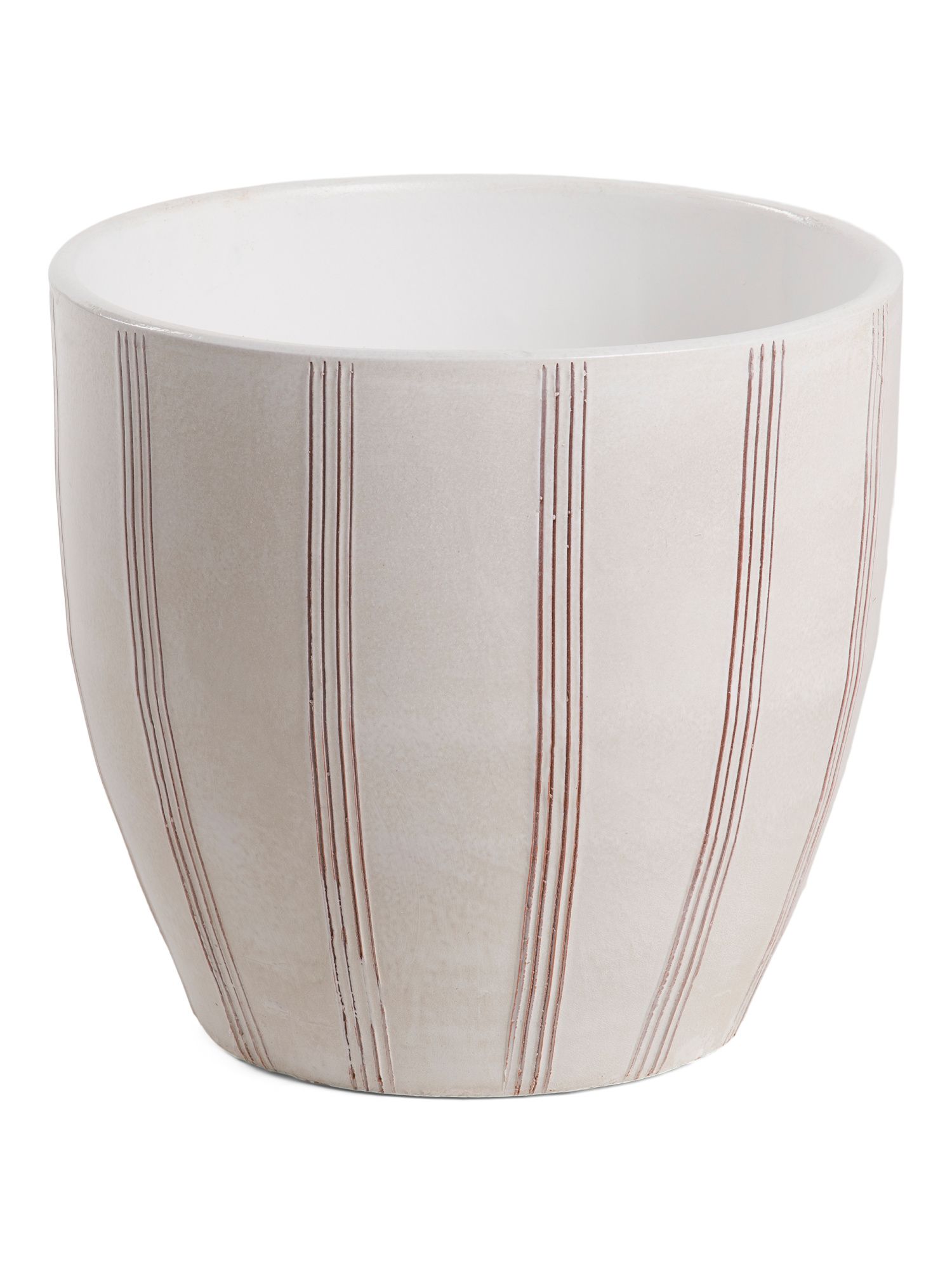 Large Global Striped Ceramic Planter | TJ Maxx