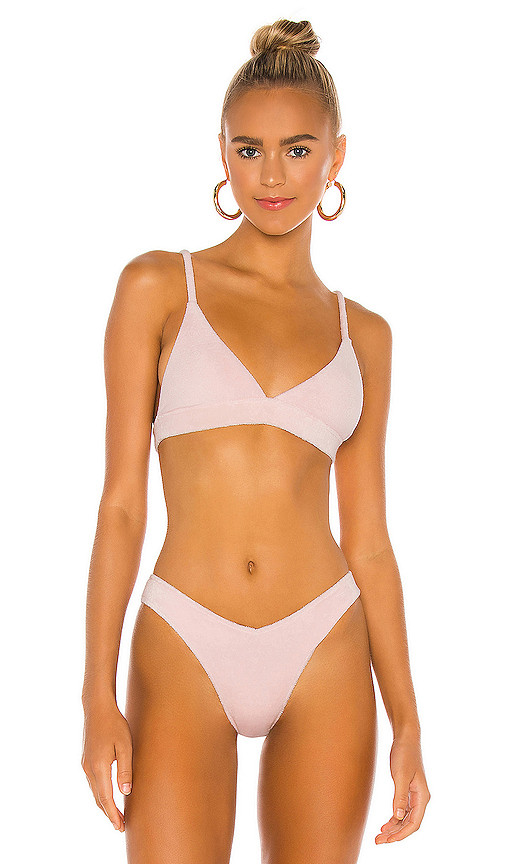 Frankies Bikinis Claire Bikini Top in Pink. - size XS (also in S,M,L) | Revolve Clothing (Global)