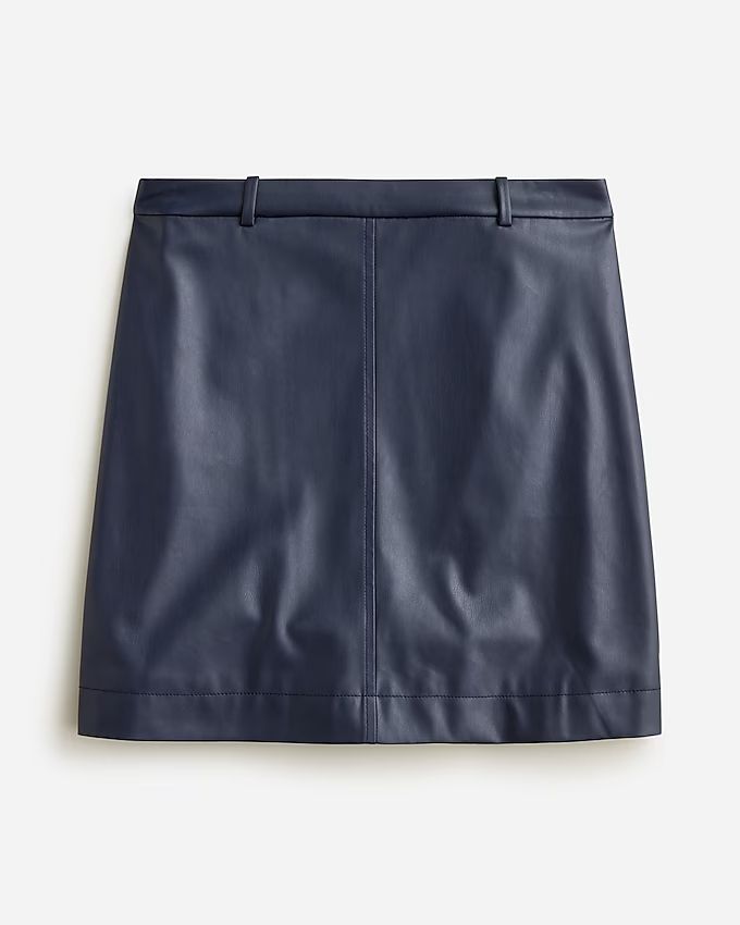 Trouser mini skirt in faux leather | J. Crew US