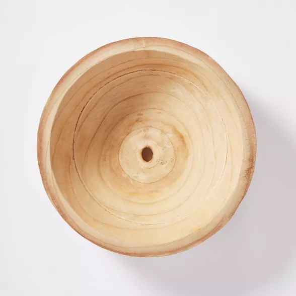 12" x 4" Decorative Paulownia Wood Bowl Beige - Threshold™ designed with Studio McGee | Target