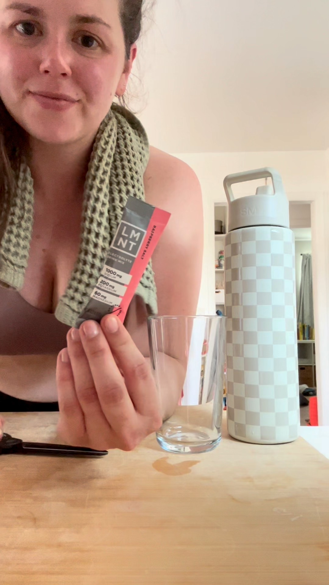 Hydrate with LMNT electrolyte drink mix. The raspberry flavor is my favorite but not one is bad!

#LTKActive #LTKmomlife #LTKselfcare