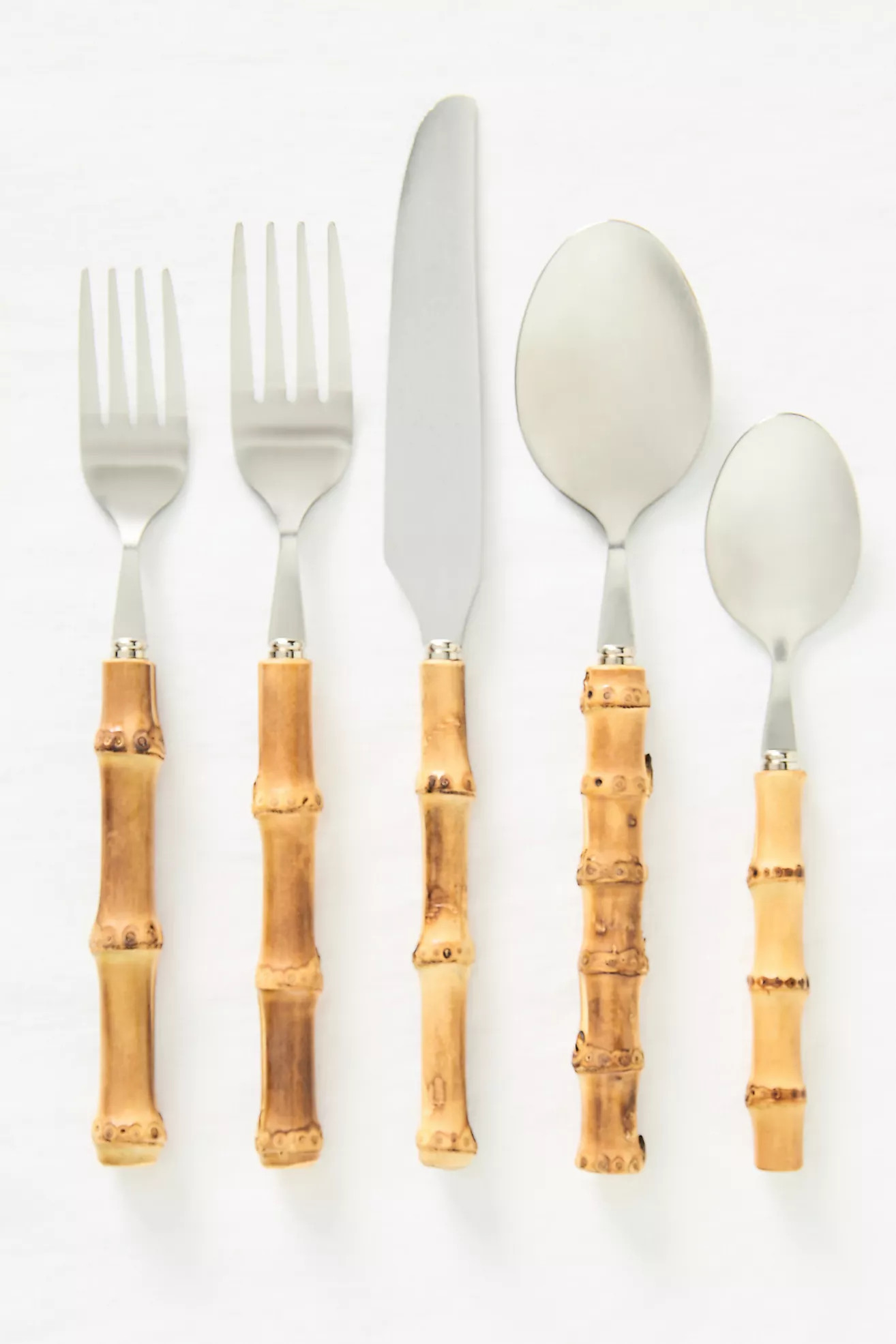 Blue Pheasant Zoya Flatware, Set of 5 | Anthropologie (US)