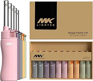 MK Lighter 10PCS Candle Lighters, Windproof Flame, Ideal as Lighters for Candle, BBQ Lighters, Ca... | Amazon (US)