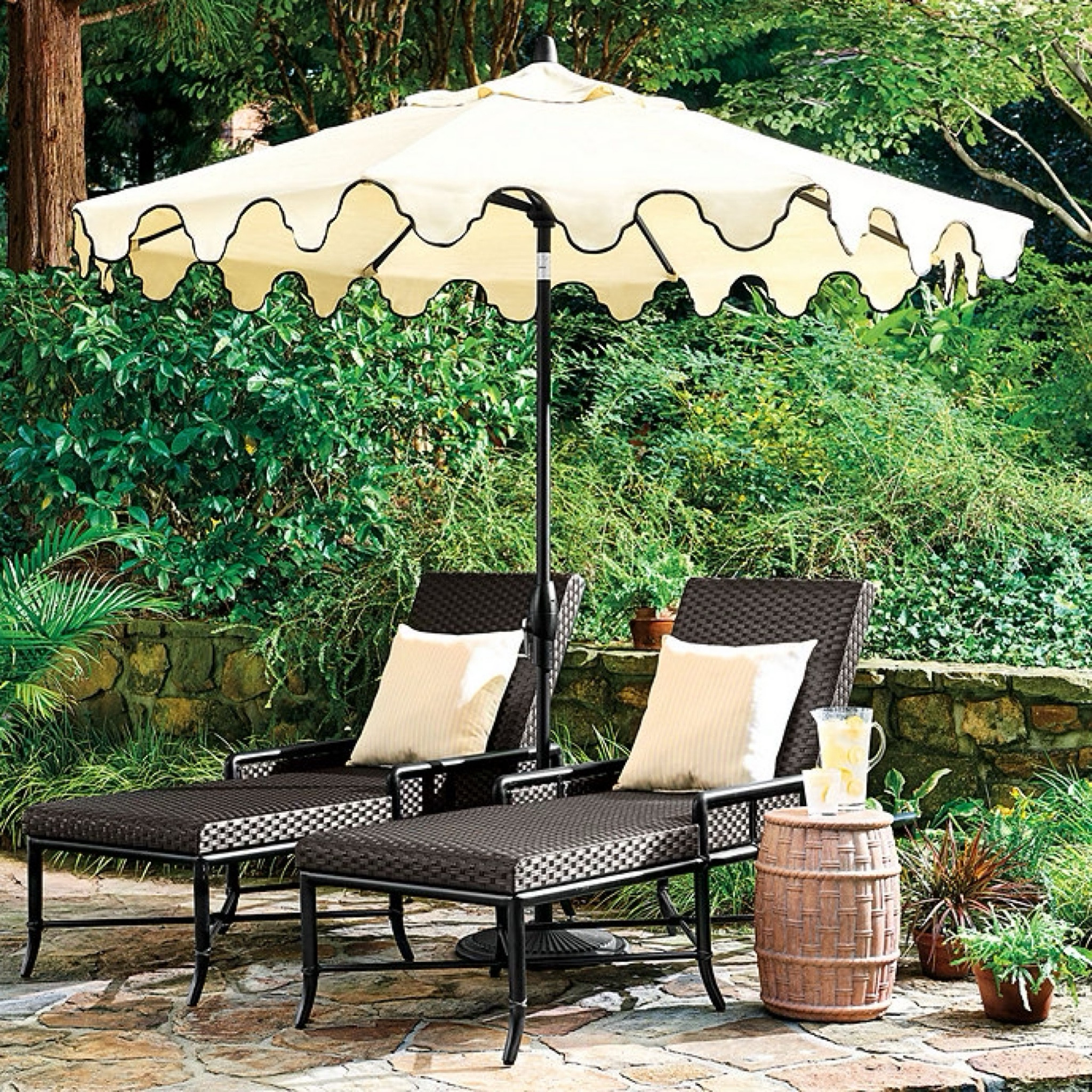 Bunny Williams Mughal Arch Umbrella When designing this stylish outdoor umbrella, Bunny Williams was inspired by the scalloped Mughal arches of India. The canopy is made of weather-defying Sunbrella® acrylic to resist fading, stains and mildew. A top vent allows cooling breezes to flow through.

#LTKHome #LTKSeasonal #LTKOver40