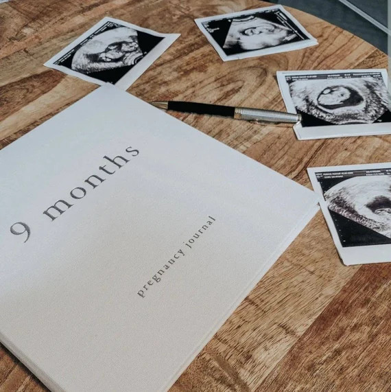 Linen 9 Month Pregnancy Journal for New Mum to Be - Etsy | Etsy (US)