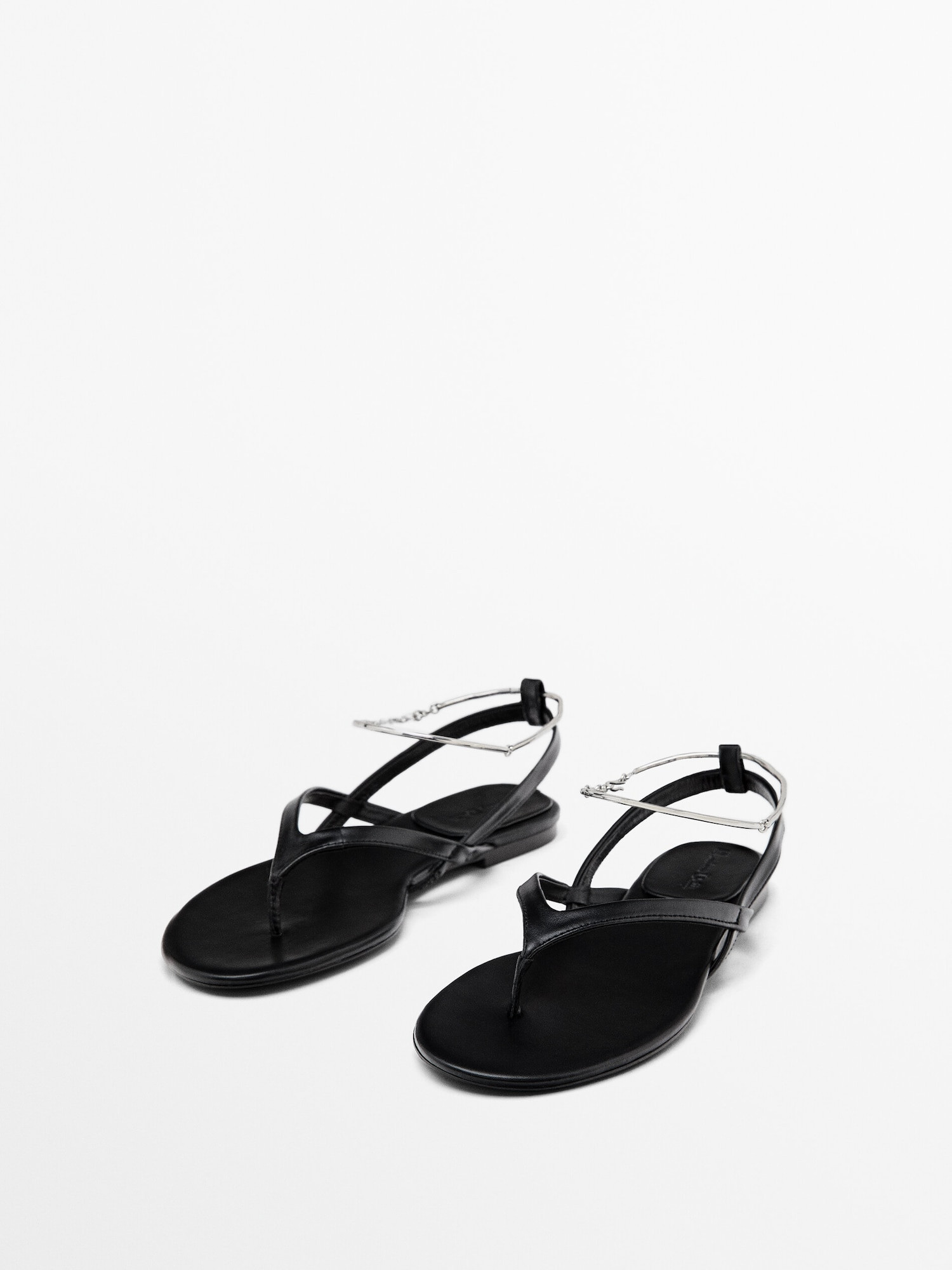 Flat sandals with ankle strap | Massimo Dutti US