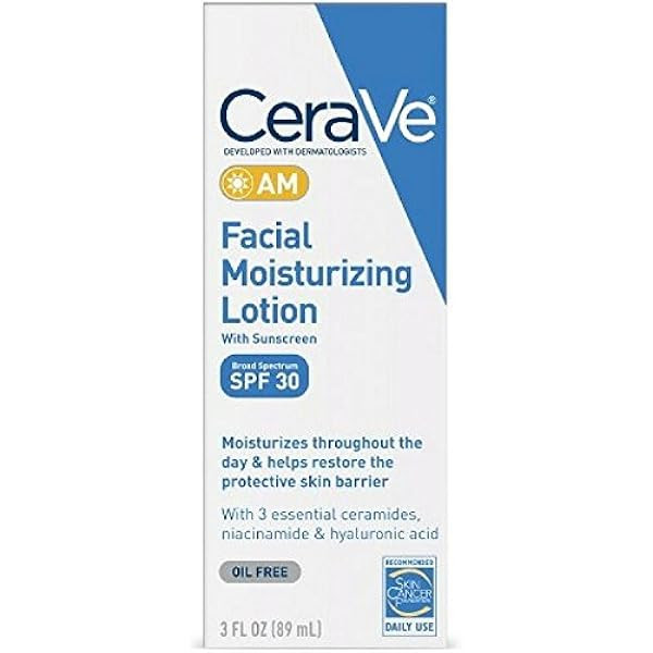 CeraVe Moisturizing Lotion SPF 30| Sunscreen and Face Moisturizer with Hyaluronic Acid & Ceramides | | Amazon (US)
