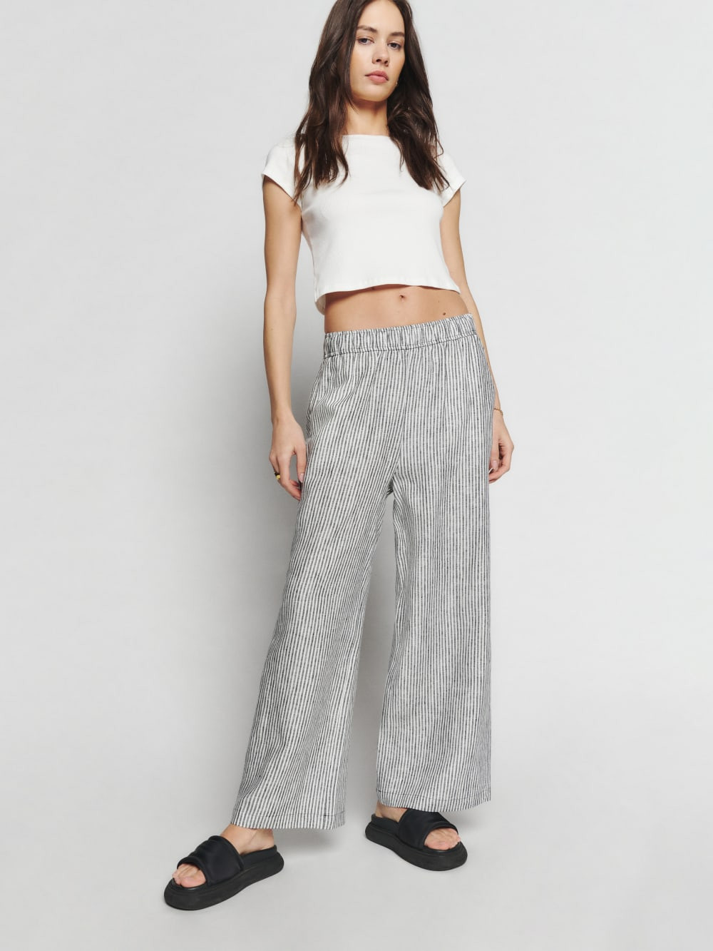 Ava Linen Pant | Reformation (Global)
