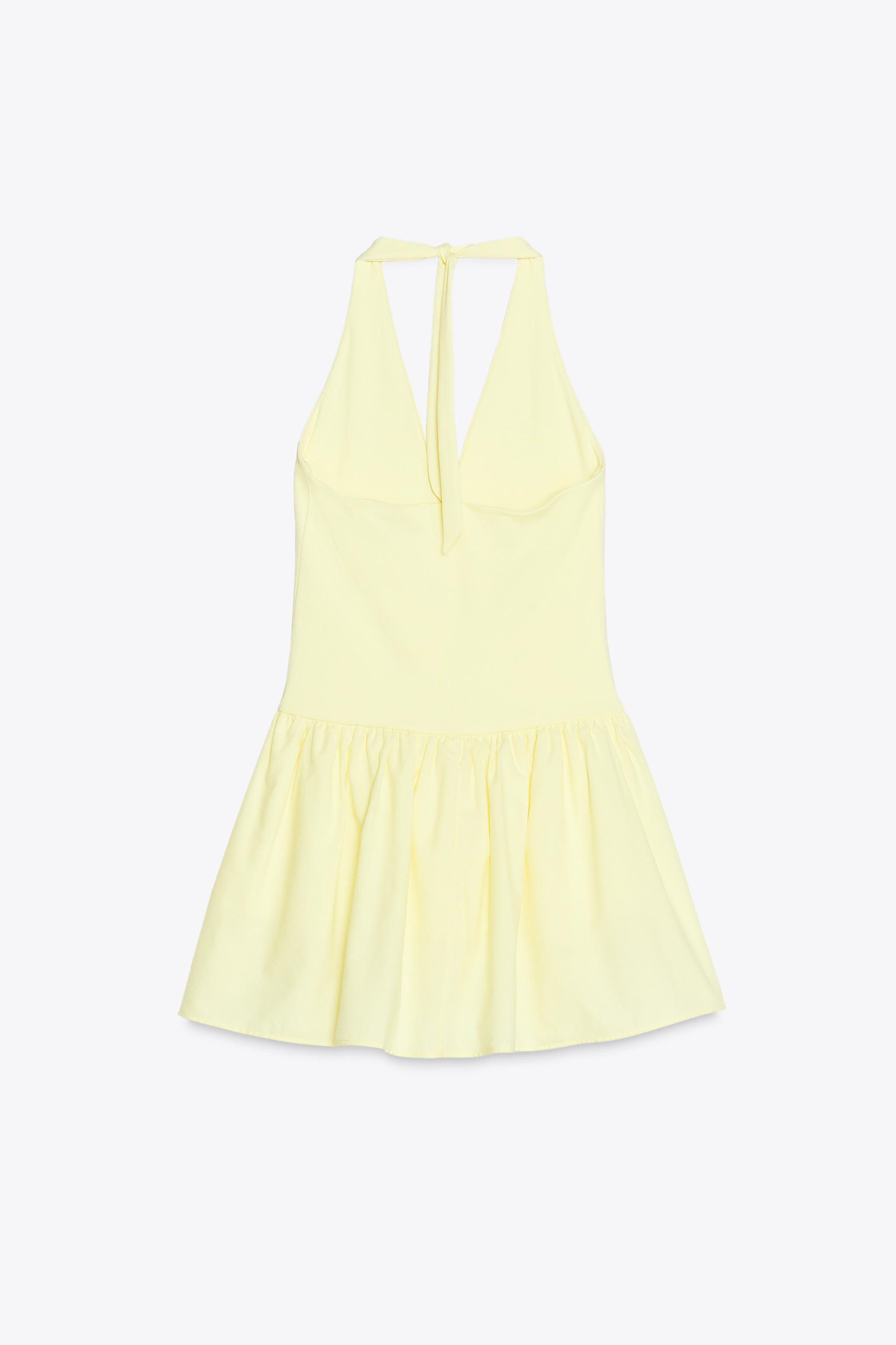 CONTRAST HALTER DRESS | Zara UK