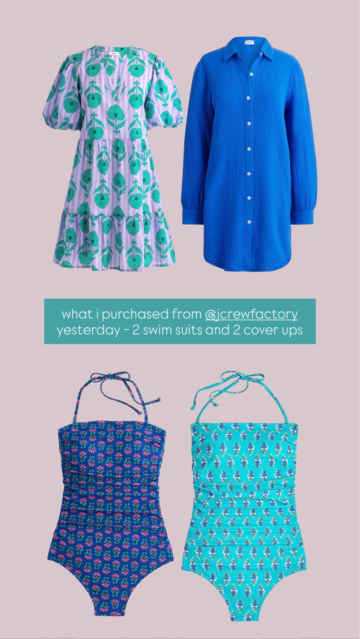 cute swimsuits and swim cover ups from jcrew factory! 

#LTKTravel #LTKSwim