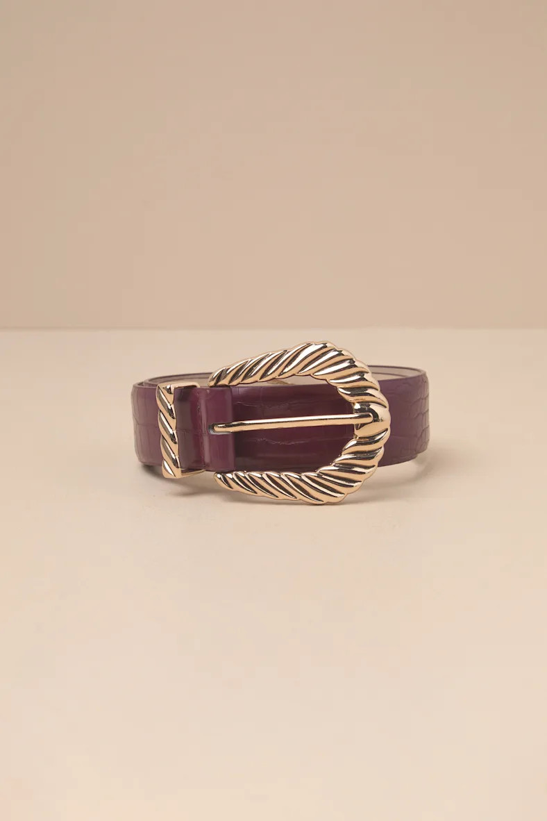 Modern Rodeo Burgundy Western Belt | Lulus